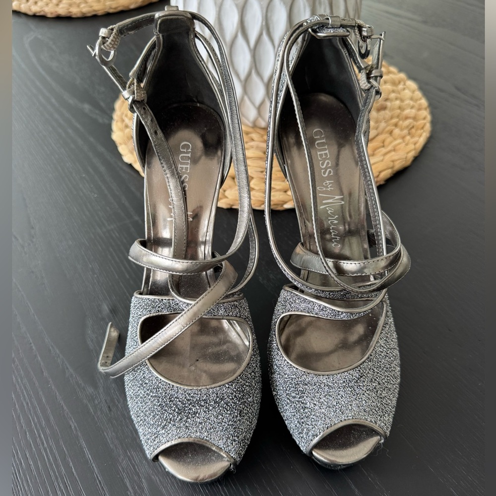 Guess by Marciano Silver Glamorous Heels